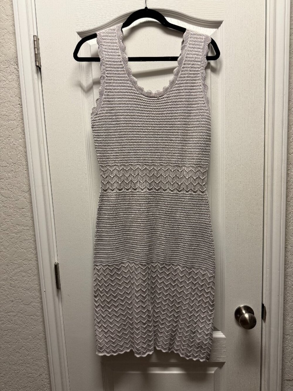 C&C California Sleeveless Knit Stretch Dress Gray Size M